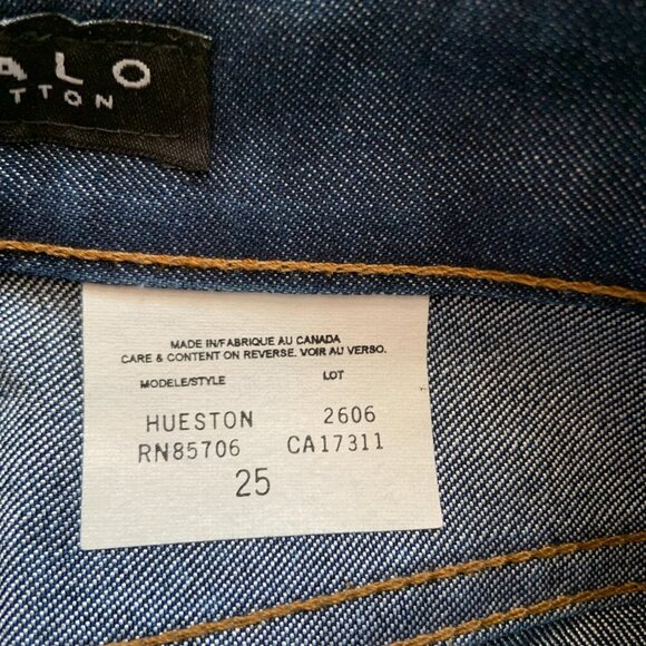 Women's Vintage Y2K David Bitton Buffalo Jeans Shiny Denim Blue Bootcut Size 25 - Picture 3 of 14